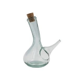 Recycled Glass Cruet with Cork Stopper, 8 oz.