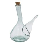 Recycled Glass Cruet with Cork Stopper, One-Quart