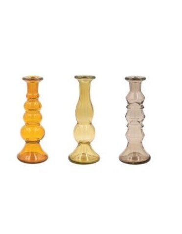 Recycled Glass Taper Holder, Assorted