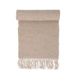 Woven Jute and Cotton Table Runner with Fringe, 72"