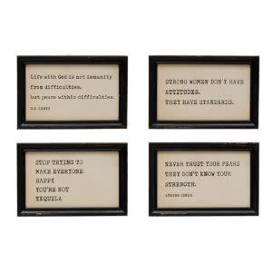 Wood Framed Wall Decor with Saying