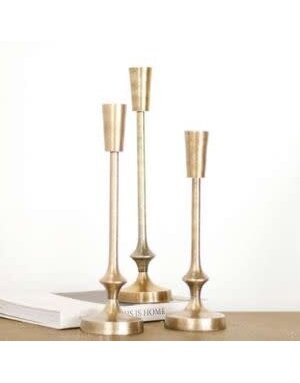 Gold Finish Candle Pillar, Medium!!