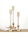 Gold Finish Candle Pillar, Medium