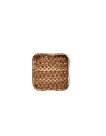 Hand-Woven Rattan Trays with Handles, Small