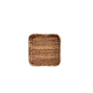 Hand-Woven Rattan Trays with Handles, Small