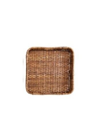 Hand-Woven Rattan Trays with Handles, Large