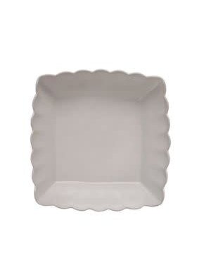 Stoneware Serving Dish w/ Scalloped Edge, Large