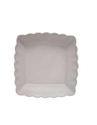 Stoneware Serving Dish w/ Scalloped Edge, Large