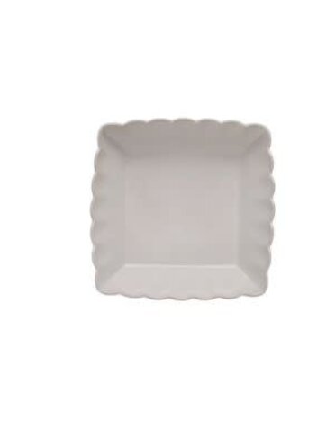 Stoneware Serving Dish w/ Scalloped Edge, Medium