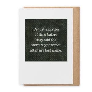 Syndrome - Greeting Card