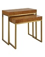 Burl-esque Nesting Tables, S/2, 25 x 25 x 12 Furniture Available for Local Delivery or Pick Up