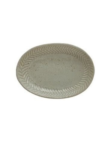 Debossed Stoneware Plate, 7.75 in.