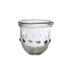 Glass Votive Holder w/ Embossed Dots, 4 in.