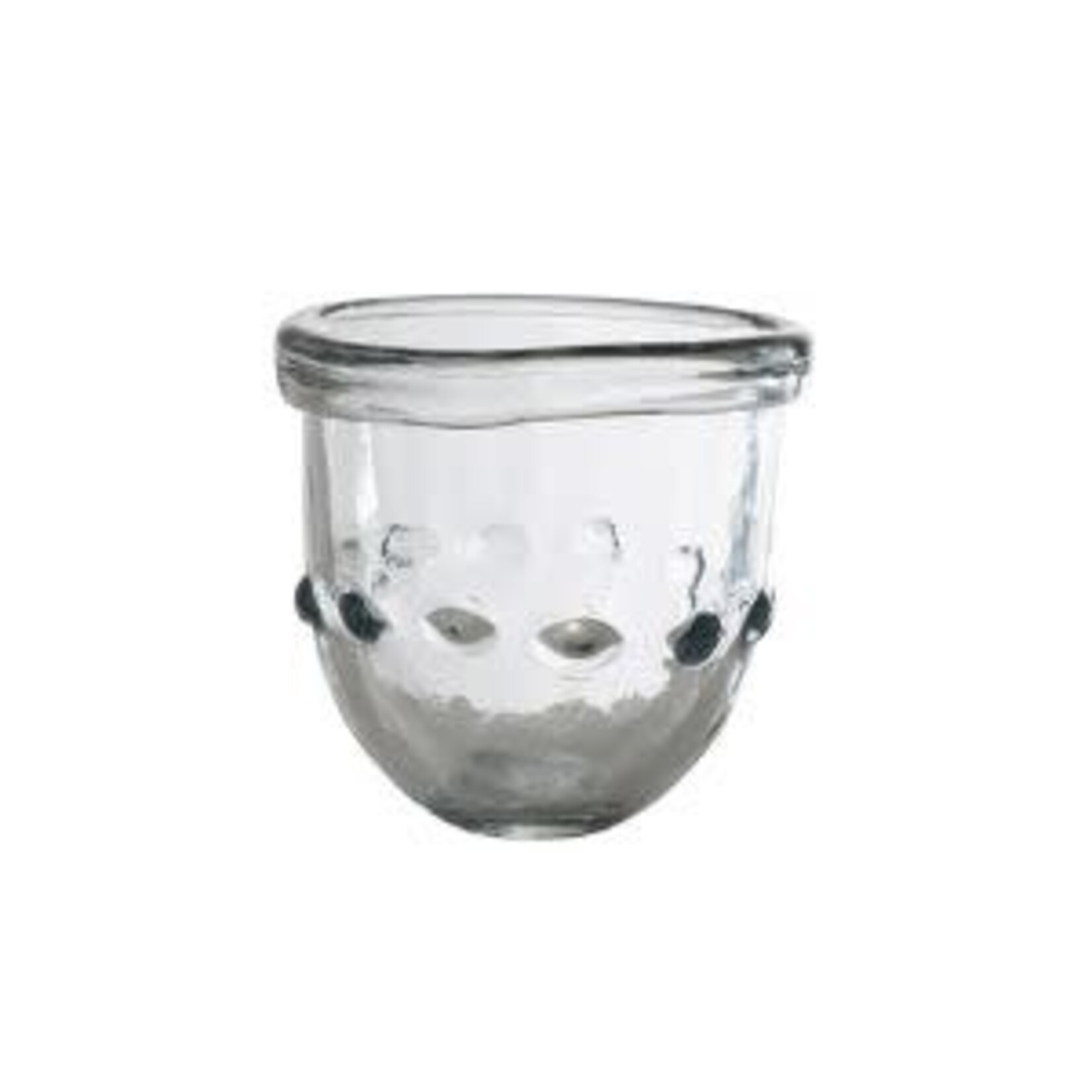 Glass Votive Holder w/ Embossed Dots, 4 in.