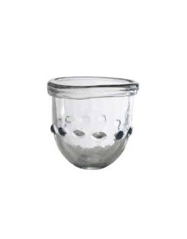 Glass Votive Holder w/ Embossed Dots, 4 in.