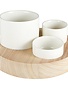 Trio Bowls w/ Wood Base