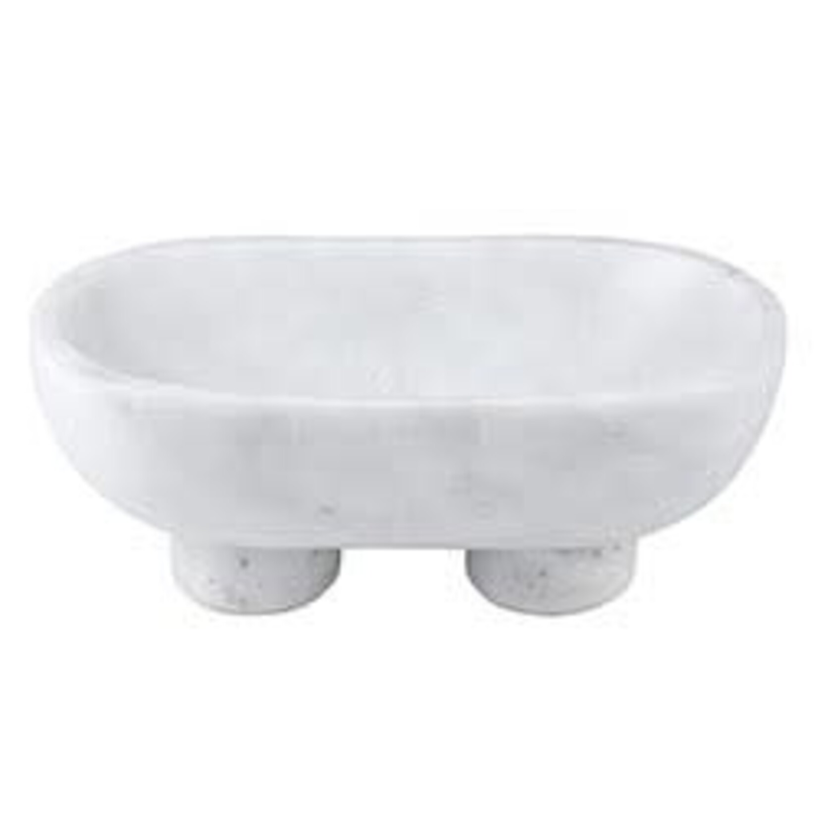 White Footed Marble Bowl