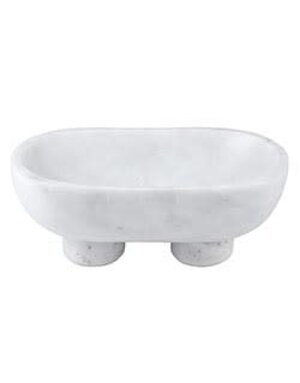 White Footed Marble Bowl