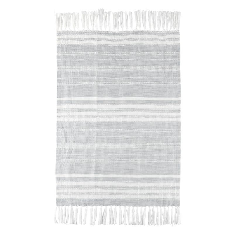 Hand Towel, Grey and White