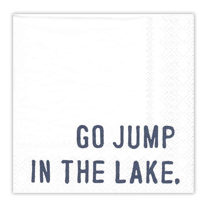 Go Jump Lake Paper Napkin 5x5