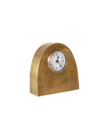 Arched Metal Mantel Clock, 7"x 7"