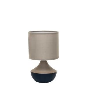 Stoneware Table Lamp w/ Linen Shade, 6"x 9"