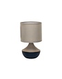 Stoneware Table Lamp w/ Linen Shade, 6"x 9"