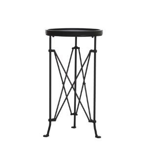 Metal Table w/ Wood Top, Black, 25.5H Furniture Available for Local Delivery or Pick Up