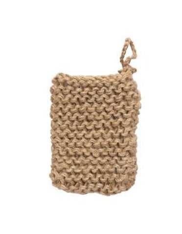 Jute Crocheted Body Scrubber, 5"x 3"