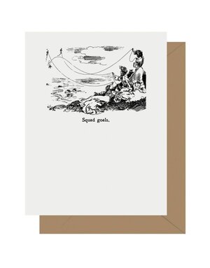 Squad Goals Letterpress Greeting Card