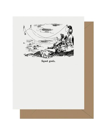 Squad Goals Letterpress Greeting Card