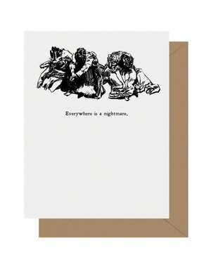 Everywhere is a nightmare Letterpress Card