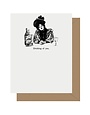 Gibson Girl Drinking of You Letterpress Greeting Card