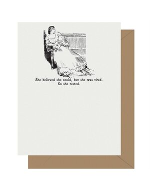 She Rested Letterpress Greeting Card