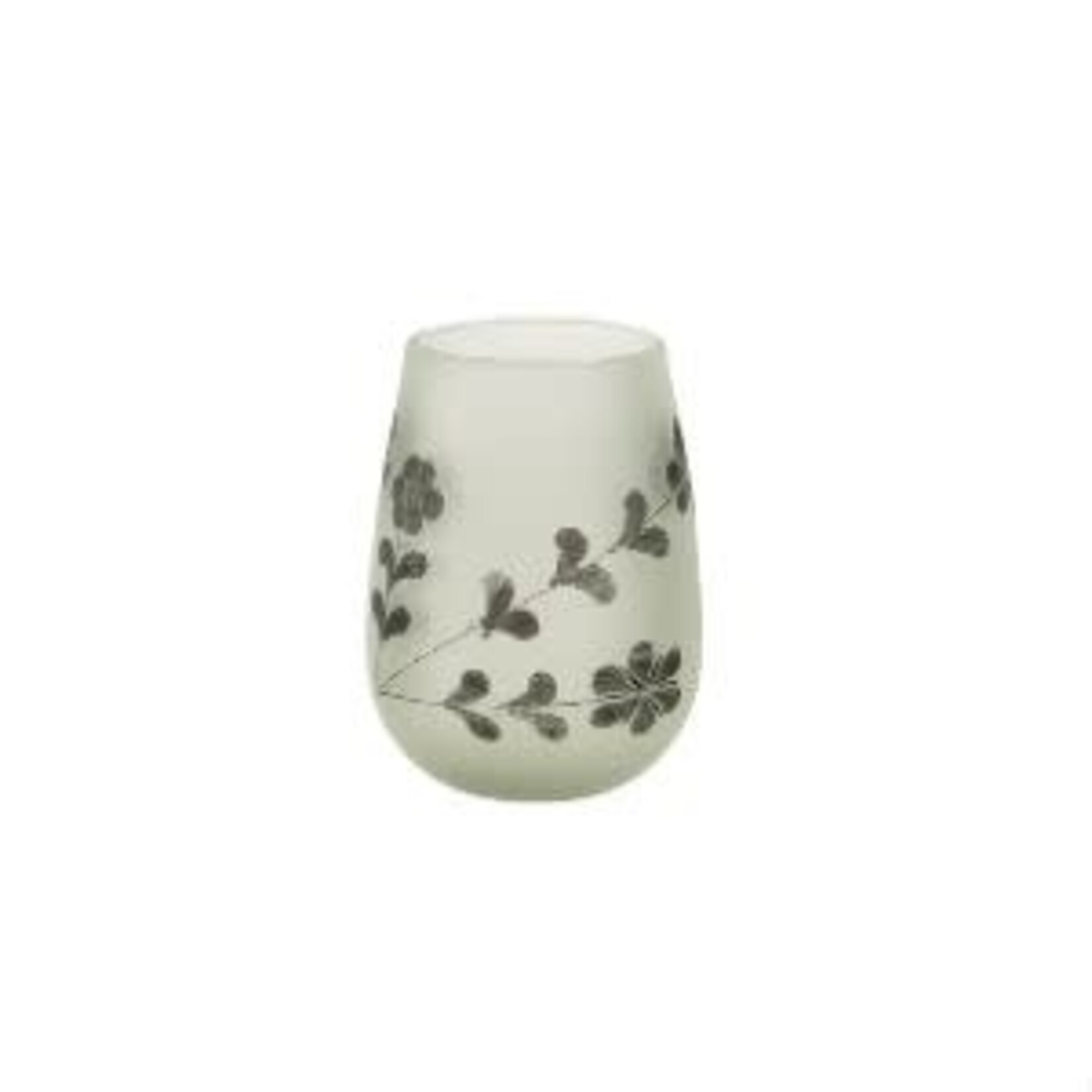 Rosalie Etched Vase, Black, Small