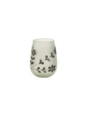 Rosalie Etched Vase, Black, Small