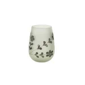 Rosalie Etched Vase, Black, Small