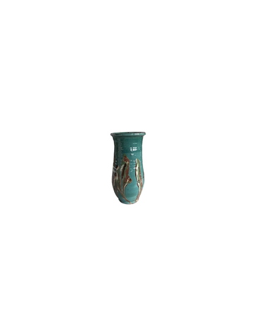 Cottage Crafted Vase, Marbleized Green, 5" x 10.5"
