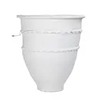 Vintage Open Mouth Mediterranean Pot White, Small