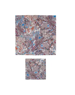 Square Paper Cocktail Marble Design pk of 50