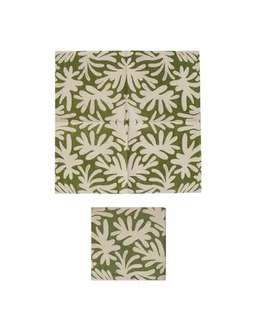 Square Paper Cocktail Abstract Leaf Design pk of 50