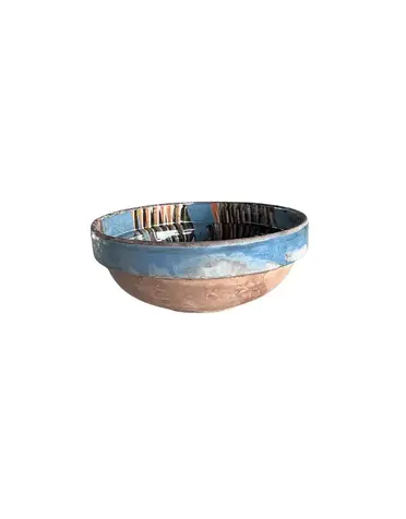Cottage Crafted Bowl, Medium, Marbleized Blue