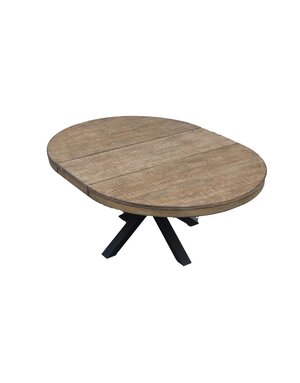 Aiden Table wooden top, iron base, 55/73 x 55 x 30 Furniture Available for Local Delivery or Pick Up