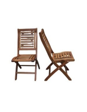 Eucalyptus Folding Side Chair, Set of Two, 18.5 X 25 X 37, Furniture Available for Delivery or Pick Up