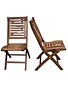 Eucalyptus Folding Side Chair, Set of Two, 18.5 X 25 X 37, Furniture Available for Delivery or Pick Up