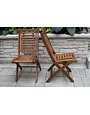 Eucalyptus Folding Side Chair, Set of Two, 18.5 X 25 X 37, Furniture Available for Delivery or Pick Up