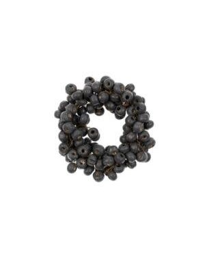 Beaded Berry Napkin Ring, Charcoal
