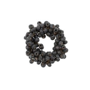 Beaded Berry Napkin Ring, Charcoal