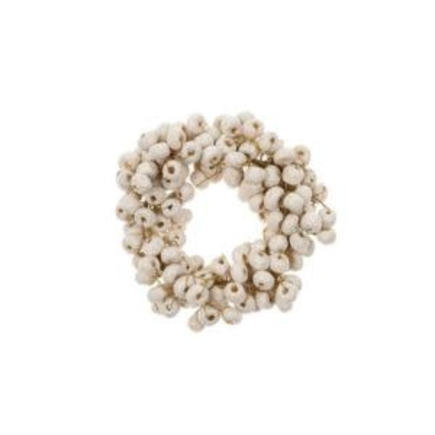 Beaded Berry Napkin Ring, Ivory