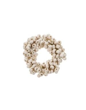Beaded Berry Napkin Ring, Ivory